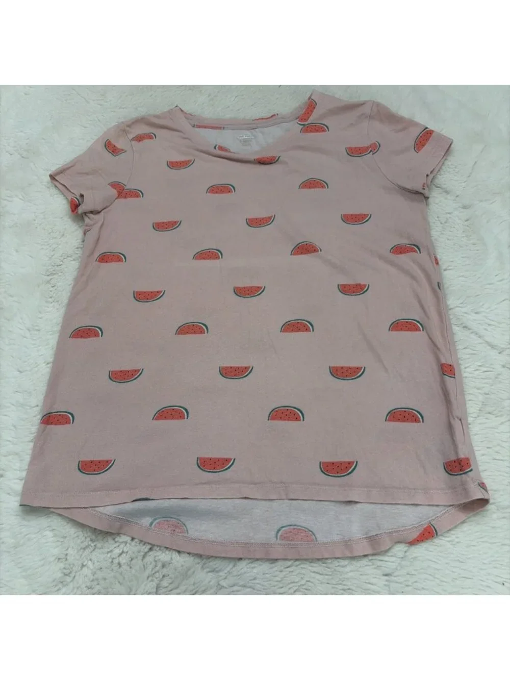 Old Navy Girls Softest Tee XL 14 Pink Watermelon